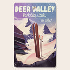 Deer Valley, park city, Utah, ski poster print. Cutting Board Gallery Image 1