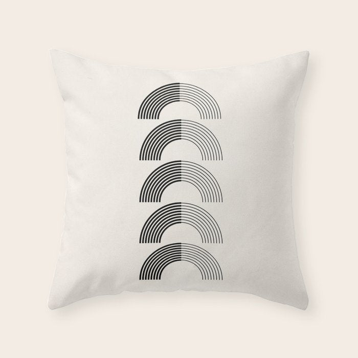 Black Rainbows Throw Pillow Gallery Image 6
