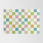 Retro Colorful Checkered Pattern II Rug Gallery Image 2