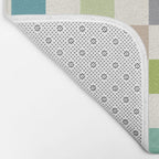 Retro Colorful Checkered Pattern II Bath Mat Gallery Image 2