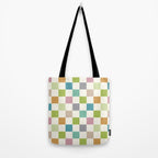 Retro Colorful Checkered Pattern II Tote Bag Gallery Image 2