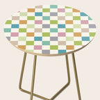 Retro Colorful Checkered Pattern II Side Table Gallery Image 2