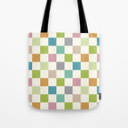 Retro Colorful Checkered Pattern II Tote Bag Gallery Image 1