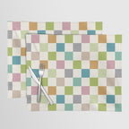 Retro Colorful Checkered Pattern II Placemat Gallery Image 1