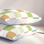 Retro Colorful Checkered Pattern II Pillow Sham Gallery Image 3