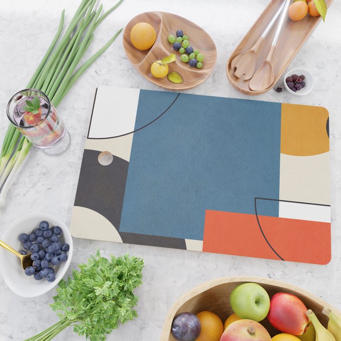 Colorful Shape Geometry 04 Cutting Board Gallery Image 2
