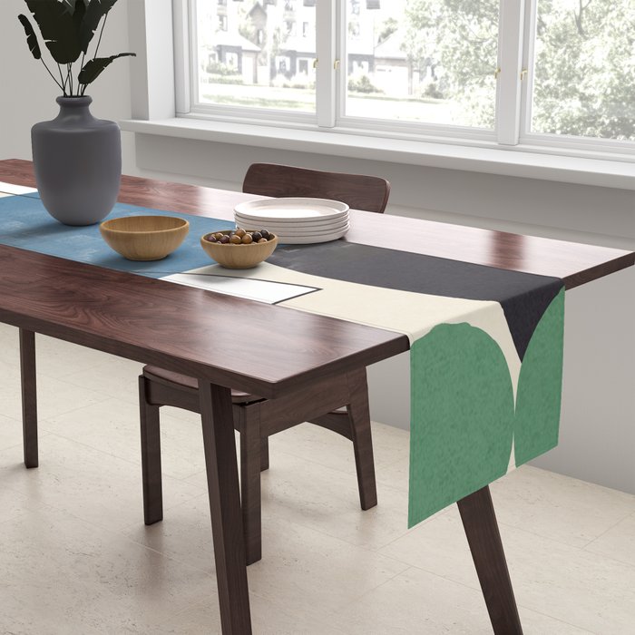 Colorful Shape Geometry 04 Table Runner Gallery Image 2