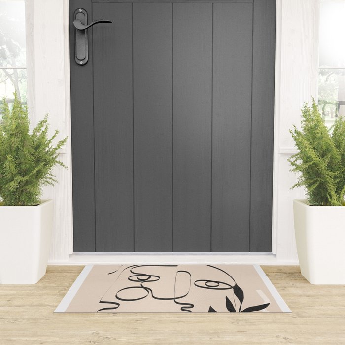 Abstract Minimal Line V Welcome Mat Gallery Image 3