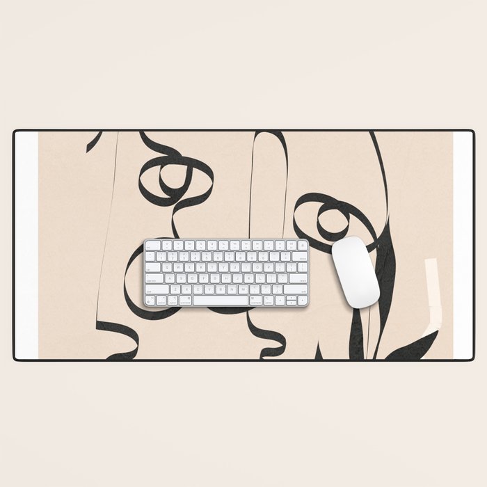 Abstract Minimal Line V Desk Mat Gallery Image 1