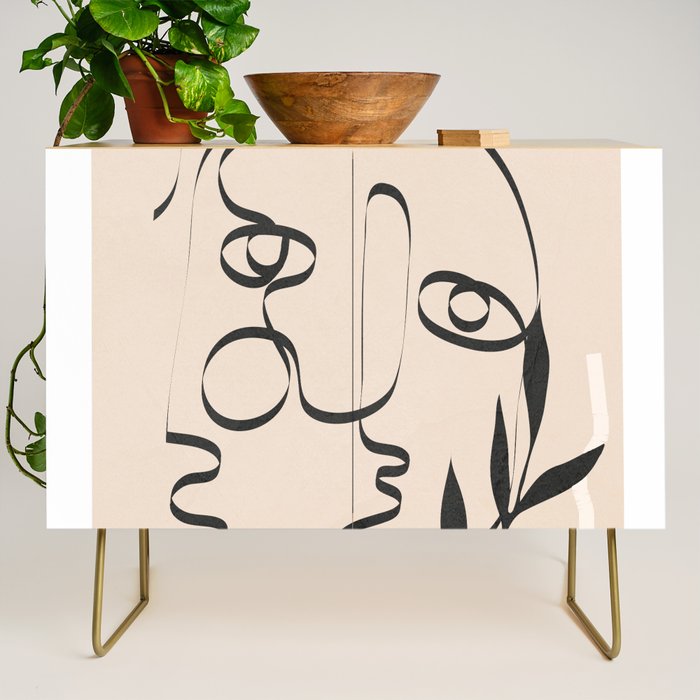 Abstract Minimal Line V Credenza Gallery Image 1