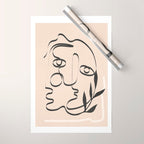 Abstract Minimal Line V Wrapping Paper Gallery Image 1