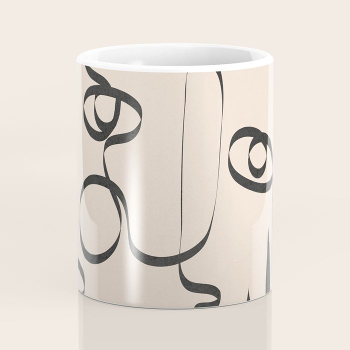 Abstract Minimal Line V Coffee Mug Gallery Image 4