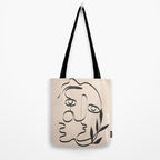 Abstract Minimal Line V Tote Bag Gallery Image 2