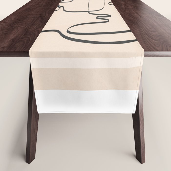 Abstract Minimal Line V Table Runner Gallery Image 1