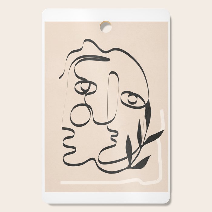 Abstract Minimal Line V Cutting Board Gallery Image 1