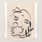 Abstract Minimal Line V Wall Tapestry Gallery Image 4