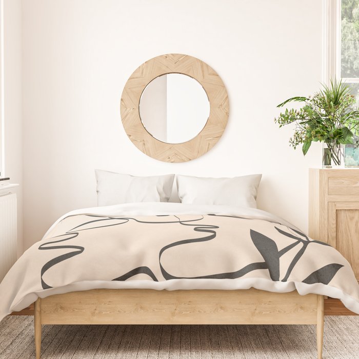 Abstract Minimal Line V Duvet Cover Gallery Image 3