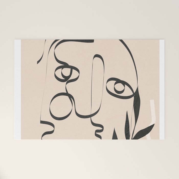 Abstract Minimal Line V Welcome Mat Gallery Image 1