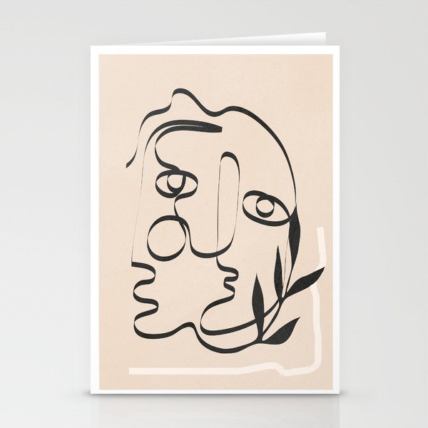 Abstract Minimal Line V Stationery Card Gallery Image 1