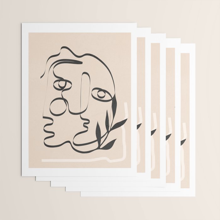 Abstract Minimal Line V Wrapping Paper Gallery Image 3