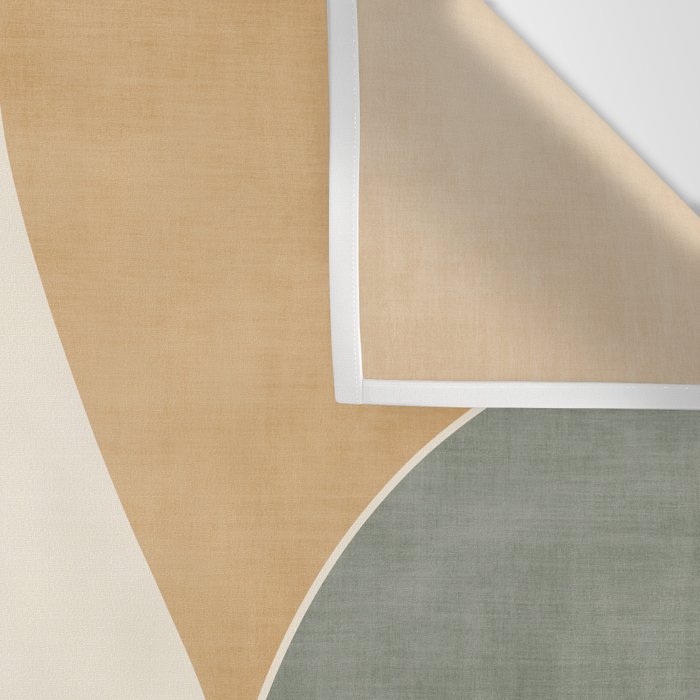 Neutral Soft Tones Modern Abstract Leaves Wall Tapestry Gallery Image 3
