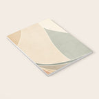 Neutral Soft Tones Modern Abstract Leaves Notebook Gallery Image 3
