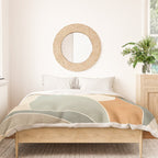 Neutral Soft Tones Modern Abstract Leaves Duvet Cover Gallery Image 3