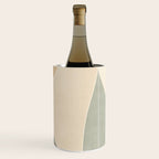 Neutral Soft Tones Modern Abstract Leaves Wine Chiller Gallery Image 2