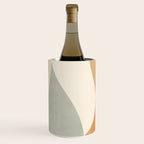 Neutral Soft Tones Modern Abstract Leaves Wine Chiller Gallery Image 1