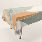 Neutral Soft Tones Modern Abstract Leaves Tablecloth Gallery Image 1