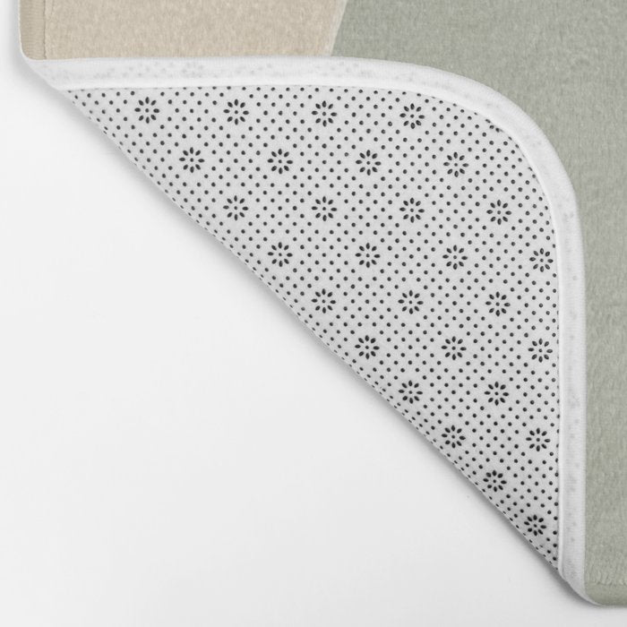 Neutral Soft Tones Modern Abstract Leaves Bath Mat Gallery Image 2