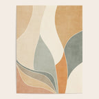 Neutral Soft Tones Modern Abstract Leaves Poster Gallery Image 4