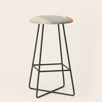 Neutral Soft Tones Modern Abstract Leaves Stool Gallery Image 1