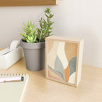 Neutral Soft Tones Modern Abstract Leaves Mini Art Print Gallery Image 2
