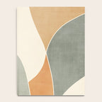 Neutral Soft Tones Modern Abstract Leaves Notebook Gallery Image 4