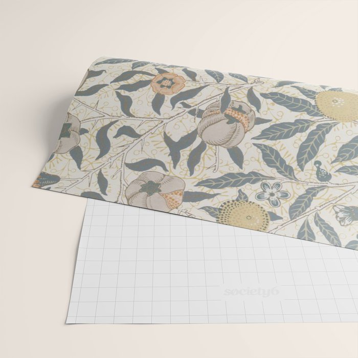 William Morris Pomegranate Fruit Pattern Wrapping Paper Gallery Image 2
