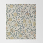 William Morris Pomegranate Fruit Pattern Throw Blanket Gallery Image 2