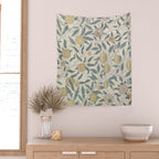 William Morris Pomegranate Fruit Pattern Wall Tapestry Gallery Image 2