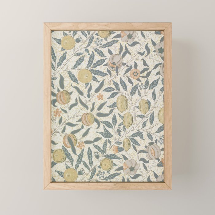 William Morris Pomegranate Fruit Pattern Mini Art Print Gallery Image 1