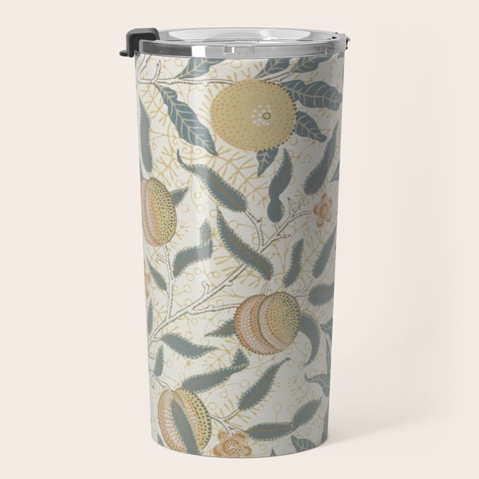 William Morris Pomegranate Fruit Pattern Travel Mug Gallery Image 3