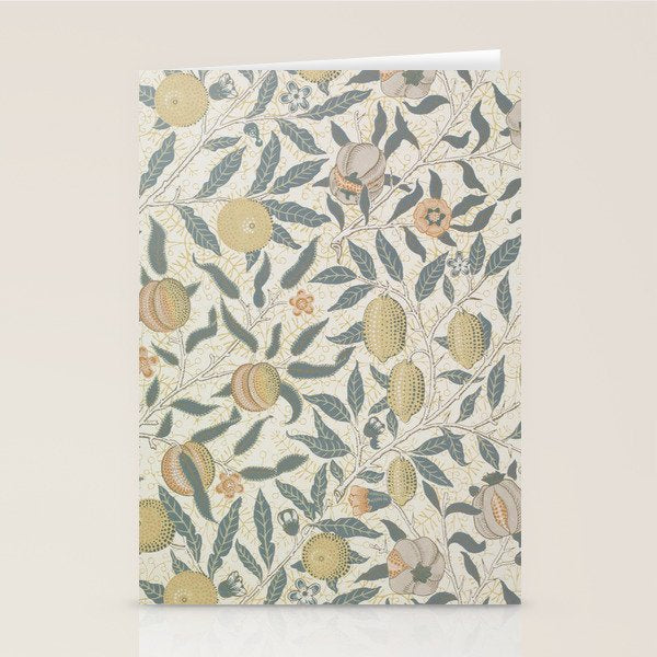 William Morris Pomegranate Fruit Pattern Stationery Card Gallery Image 2