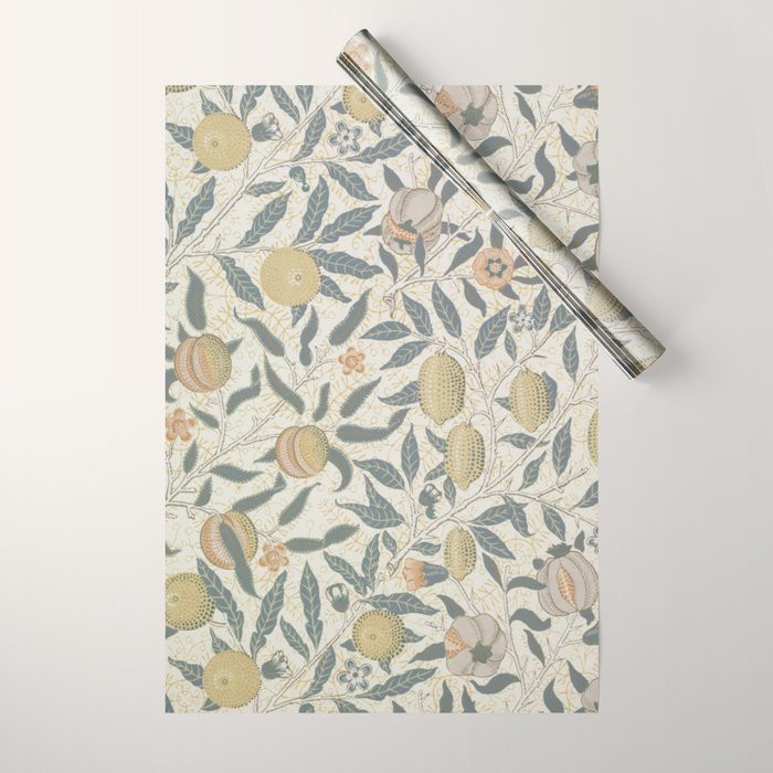 William Morris Pomegranate Fruit Pattern Wrapping Paper Gallery Image 1
