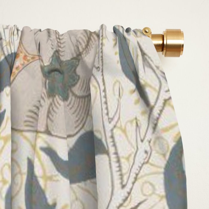 William Morris Pomegranate Fruit Pattern Window Curtain Gallery Image 2