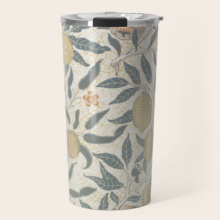 William Morris Pomegranate Fruit Pattern Travel Mug Gallery Image 1