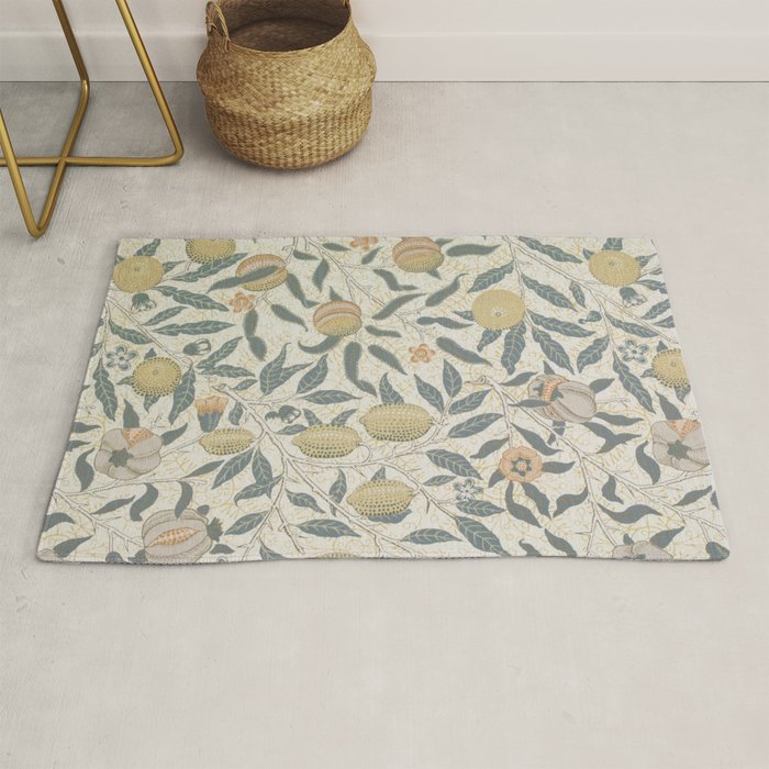 William Morris Pomegranate Fruit Pattern Rug Gallery Image 1