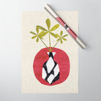 Red Moon Diamond Vase Wrapping Paper Gallery Image 1