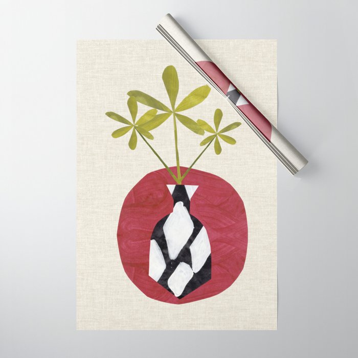 Red Moon Diamond Vase Wrapping Paper Gallery Image 1