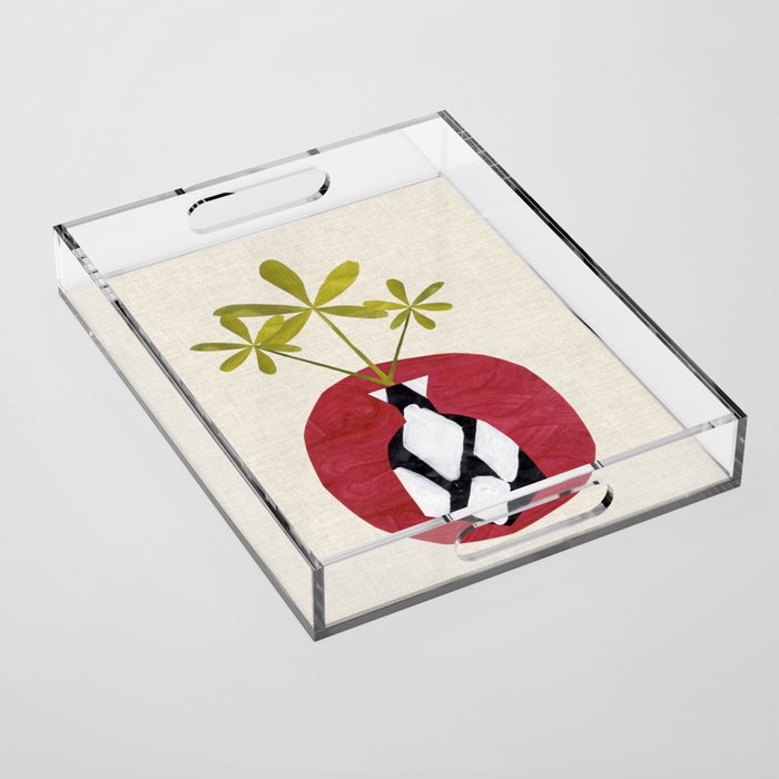 Red Moon Diamond Vase Acrylic Tray Gallery Image 1