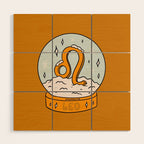 Leo Snow Globe Wood Wall Art Gallery Image 1