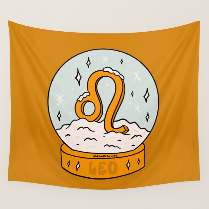 Leo Snow Globe Wall Tapestry Gallery Image 4